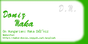 doniz maka business card